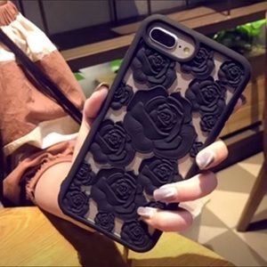 Hollow Black Rose iPhone 6s phone case